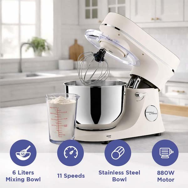 Magnavox 6 L. 11-Speed Stand Mixer with Digital Touchscreen in
