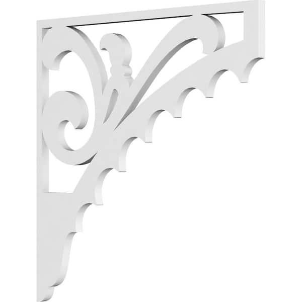 Ekena Millwork 5/8 in. W X 18 in. H X 18 in. D PVC Genova Bracket