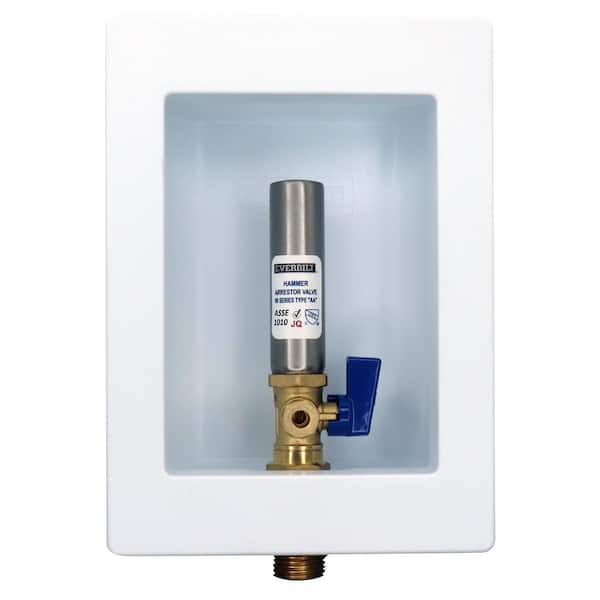 1/2 in. Brass SWT/MNPT Ice Maker Outlet Box with Water Hammer Arrestors