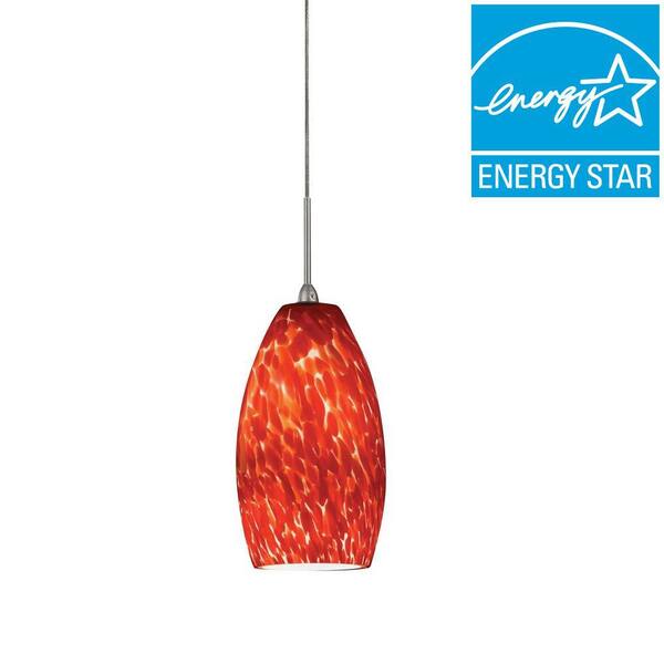 Radionic Hi Tech Orly 1-Light Satin Nickel LED Mini Pendant