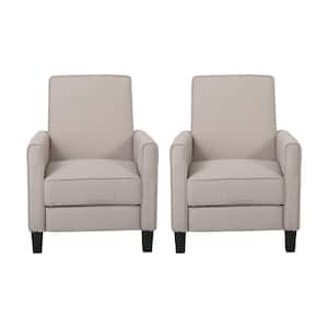 Darvis Wheat and Dark Brown Upholstered Recliner (Set of 2)