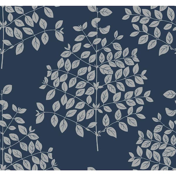 Candice Olson Tender Navy And Silver Wallpaper OS4257 The Home Depot