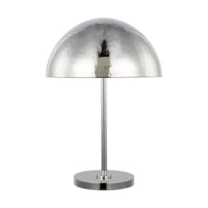 ED Ellen DeGeneres Crafted by Generation Lighting Whare 21 in. Polished Nickel Table Lamp with Steel Shade