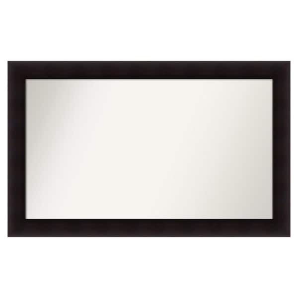 Amanti Art Portico Espresso 47.75 in. x 29.75 in. Custom Non-Beveled Wood Framed Batthroom Vanity Wall Mirror
