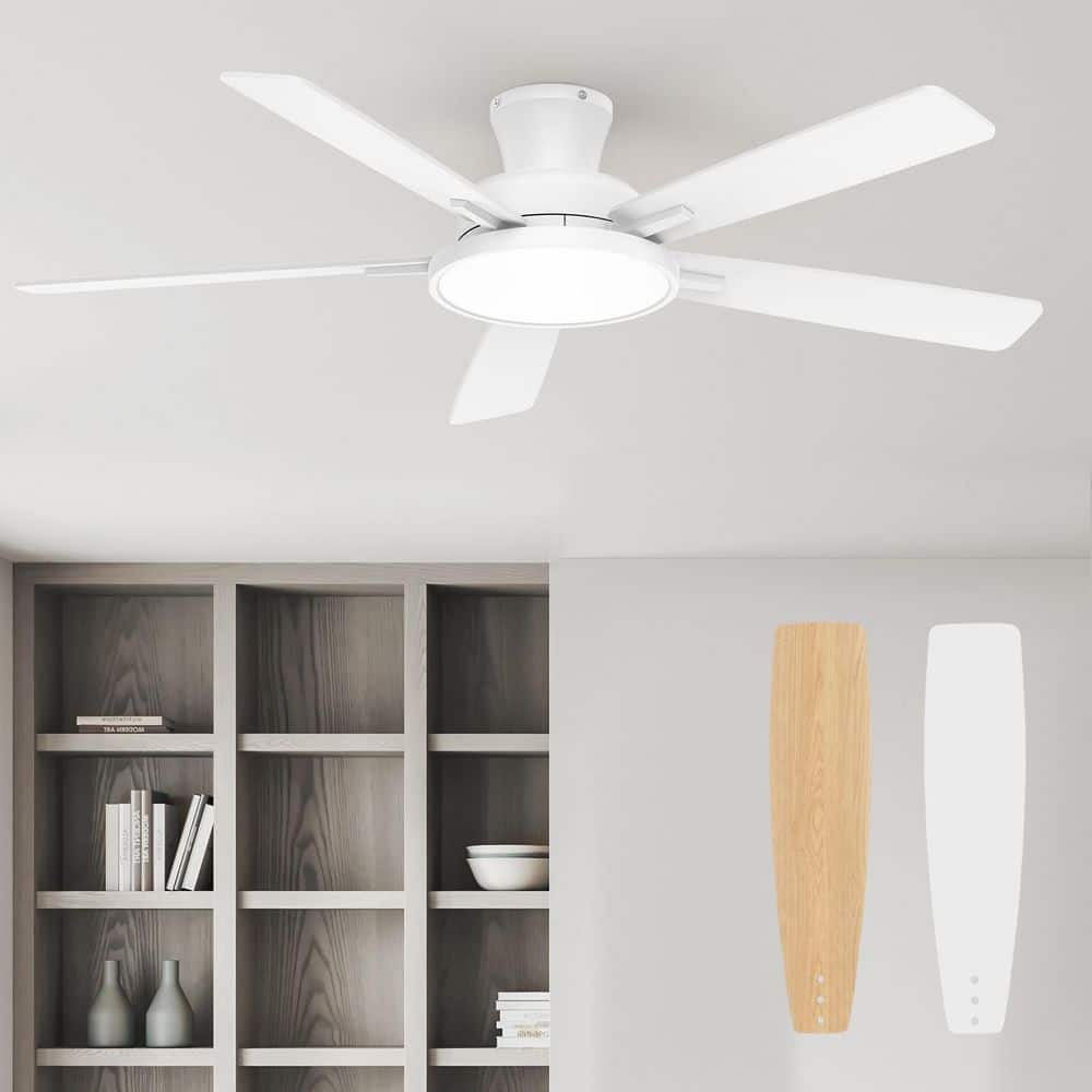 QRMOK T5 52 in. Indoor Ceiling Fan with Light, Remote