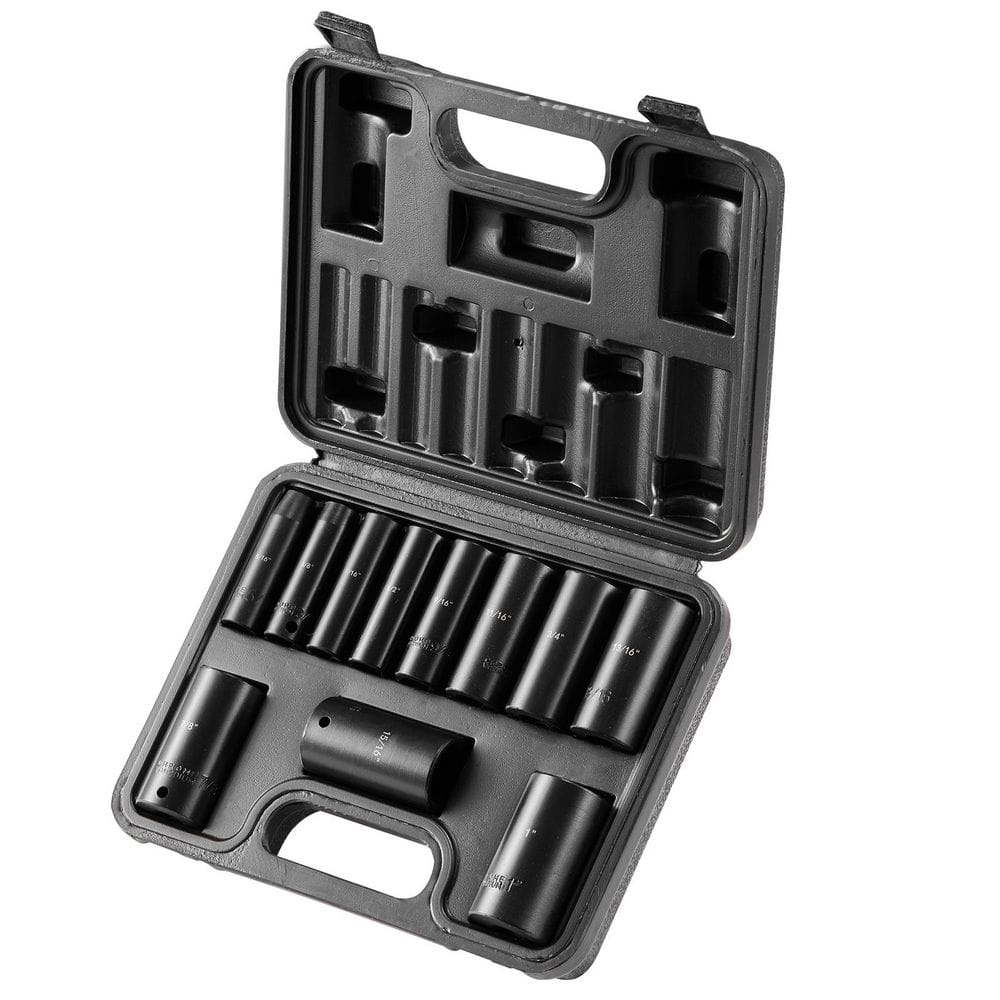 11 Piece 3/8 in. Drive Impact Socket Set, SAE 5/16 in.-1 in., 6 Point CR-V Alloy Steel for Auto Repair, Includes Case price history on PriceWatchPro