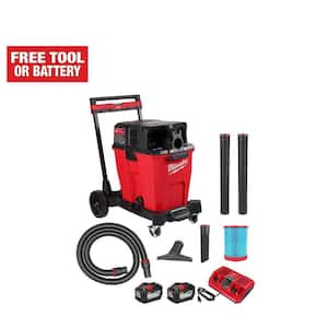 M18 FUEL 12 Gallon Cordless DUAL-BATTERY Wet/Dry Shop Vac Kit W/12.0 Ah Battery, Charger, Filter, Hose, and Accessories