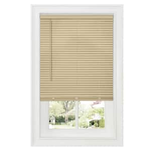 GII Deluxe Sundown Latte Beige Cordless Room Darkening Vinyl Mini Blind with 1 in. Slats 27 in. W x 64 in. L