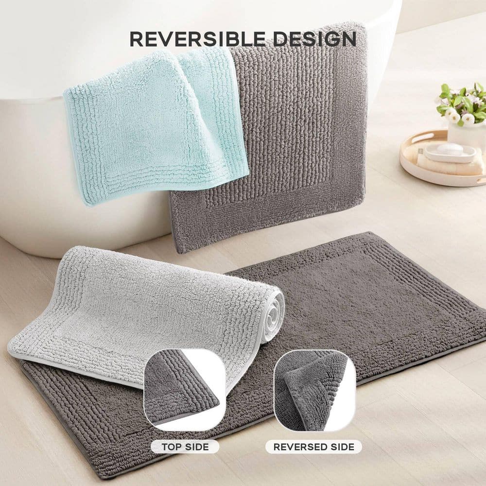 Splendor Natural Cotton Tufted Reversible Bath Rug