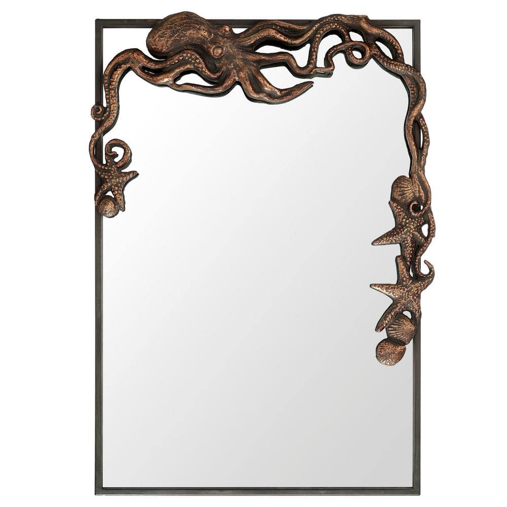 Rectangular Bronze Iron Bathroom Vanity Mirror 29" x 20"