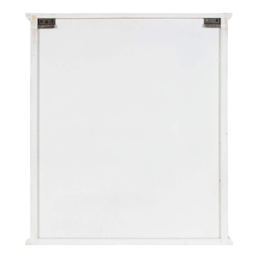 Quinlan White and Rustic Brown 2-Door Wall Cabinet