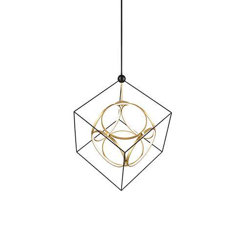 Monza Antique Brass LED Chandelier with Opal Silicon Diffusers