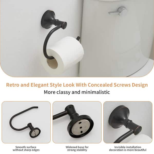 Wall Mounted Bathroom Accessories Tissue Toilet Paper Holder Rustic Toilet Paper Roll Holder in Oil Rubbed Bronze