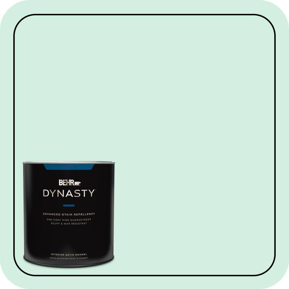 1 qt. #480C-2 Pastel Jade Satin Enamel Interior Stain-Blocking Paint & Primer price history on PriceWatchPro