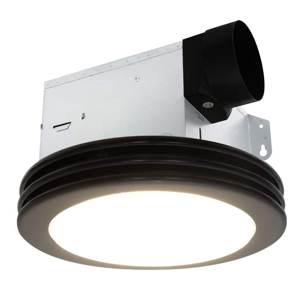 Bathroom Exhaust Fan with Light, 80 CFM 2-Sones, 15-Watt Dimmable 3000K/4000K/5500K 3CCT LED Light (Matte black) price history on PriceWatchPro