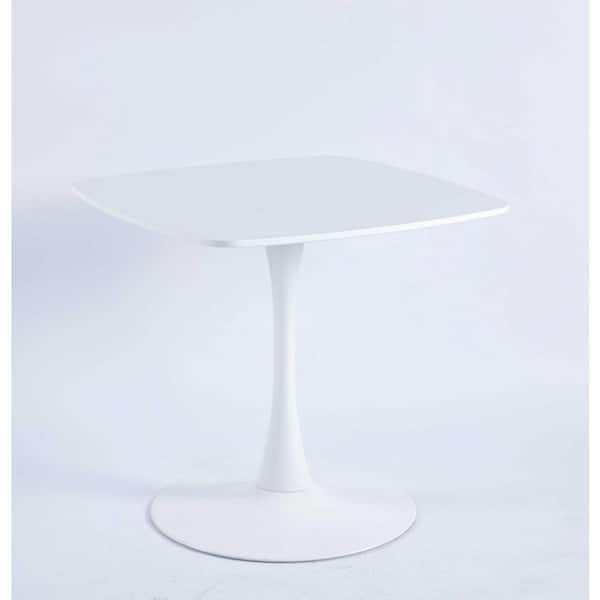 Tenleaf 31.5 in. White Wood MDF Outdoor Coffee Table for 2-4 people