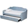 Baxton Studio Freda Light Blue Twin Daybed With Trundle 163-10329-HD ...