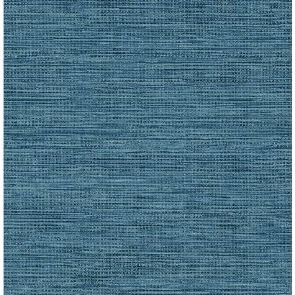 Brewster Sea Grass Blue Faux Grasscloth Blue Wallpaper Sample