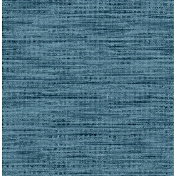 Brewster Sea Grass Blue Faux Grasscloth Blue Wallpaper Sample