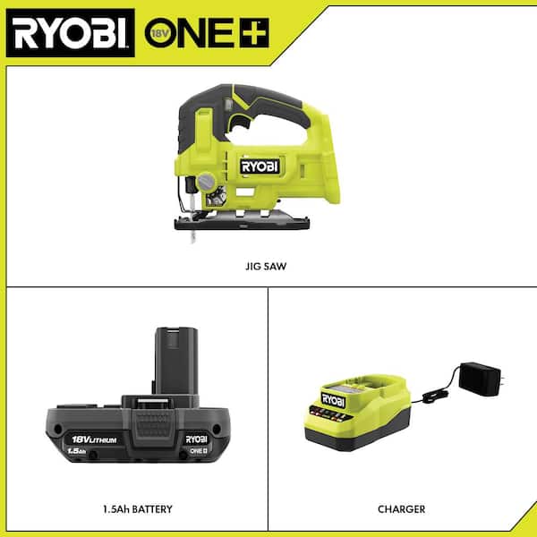 RYOBI ONE 18V Cordless Orbital Jig Saw (Tool Only) With All Purpose Jig Saw  Blade Set (20-Piece) P5231-A14AK201 The Home Depot