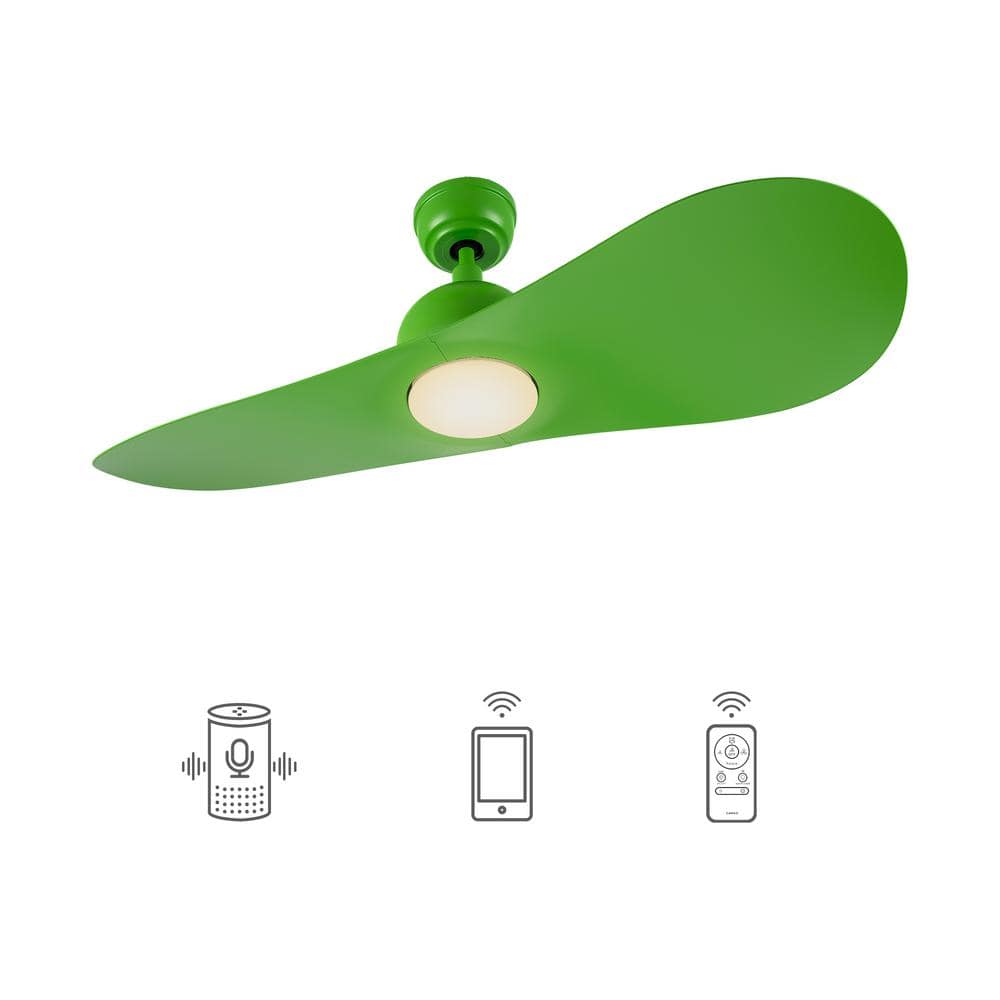 Azure 42 in. Integrated LED Indoor Green Smart Ceiling Fan with Light and Remote, Works with Alexa and Google Home price history on PriceWatchPro