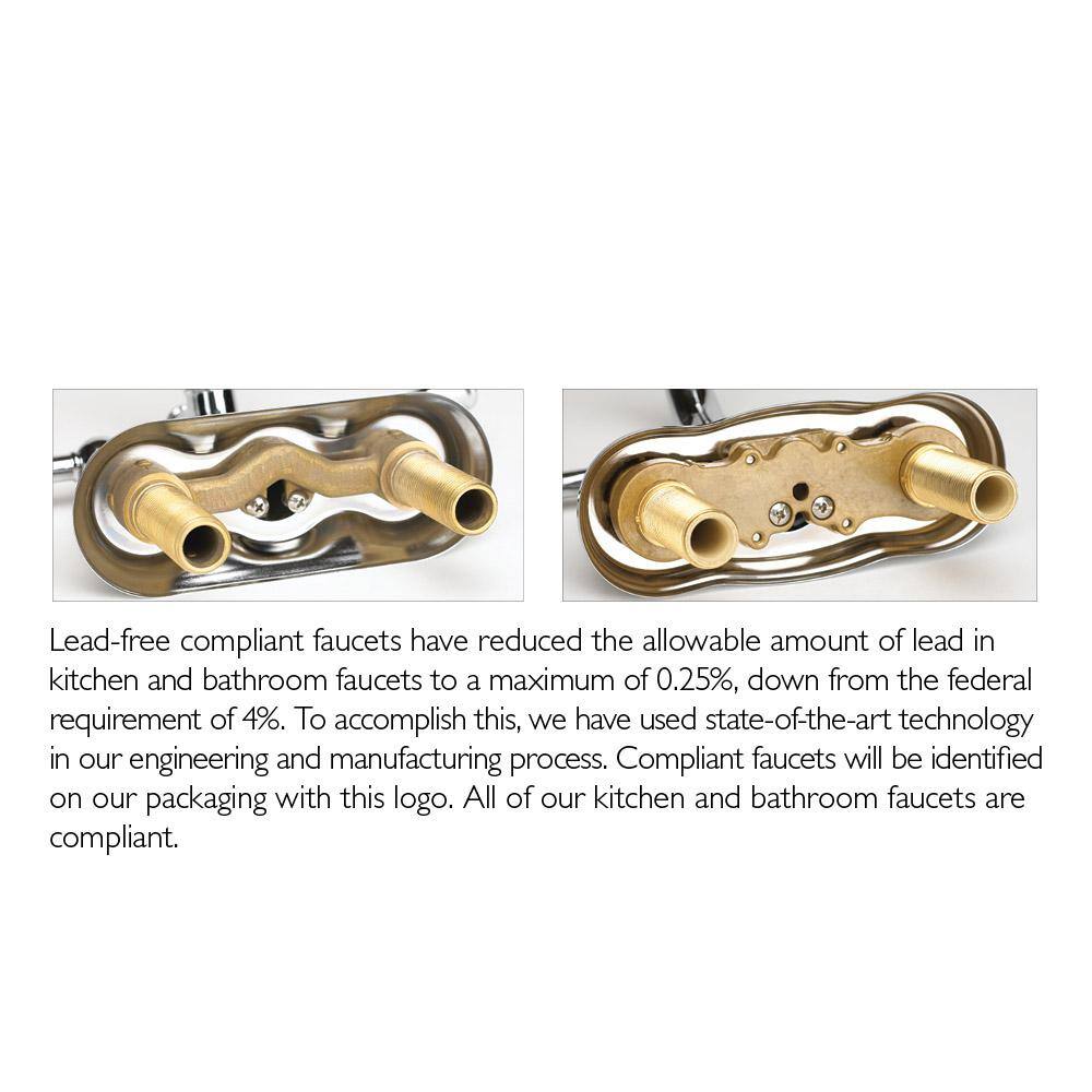 Perth Satin Nickel 8-Inch Dual Handle Modern Bathroom Faucet