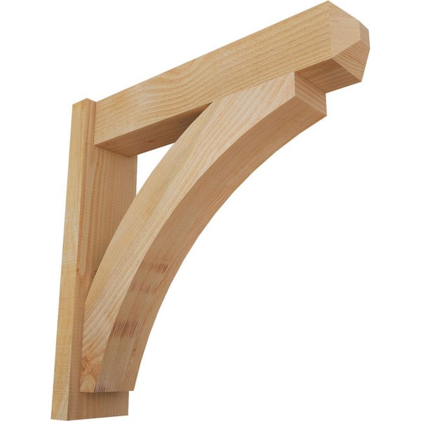 Ekena Millwork 6 in. x 26 in. x 26 in. Douglas Fir Thorton Craftsman Rough Sawn Outlooker