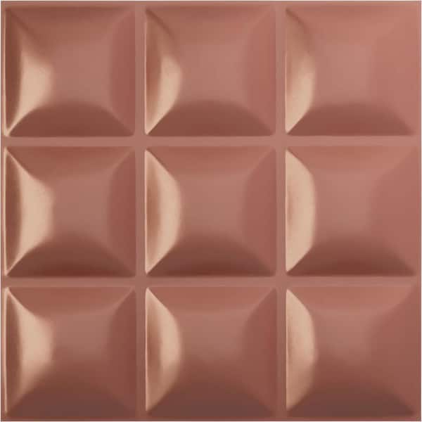 Ekena Millwork 19 5/8 in. x 19 5/8 in. Classic EnduraWall Decorative 3D Wall Panel, Champagne Pink (Covers 2.67 Sq. Ft.)