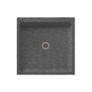 Swanstone 36 in. L x 36 in. W Alcove Shower Pan Base with Center Drain in Night Sky