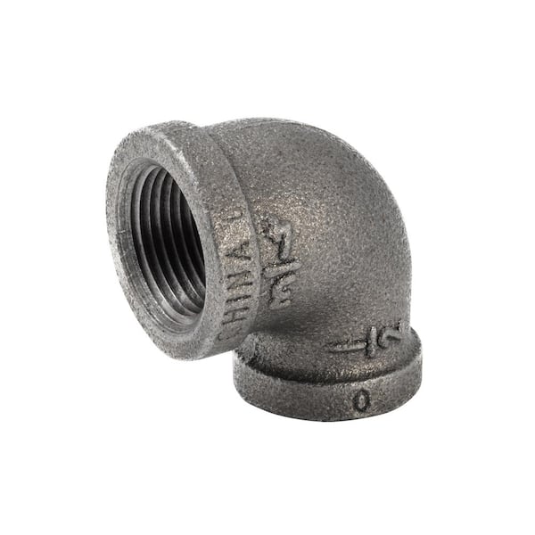 Southland 3/4 in. x 1/2 in. Black Malleable Iron 90-degree FPT x FPT Reducing Elbow Fitting