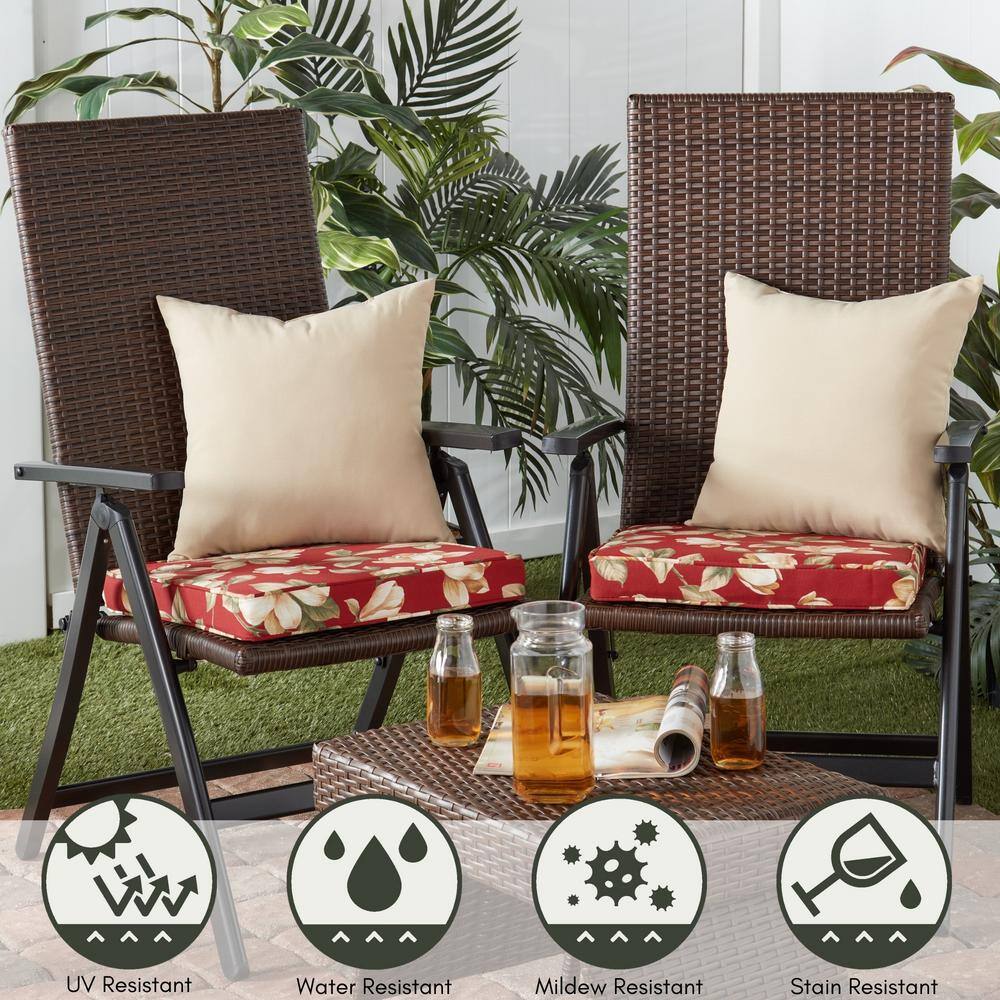 Stone 17" Square Outdoor Throw Pillows Set of 2