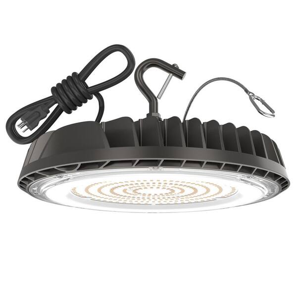 Fiqevs 400W UFO LED High Bay Light 56,000LM with US Plug, 5000K High