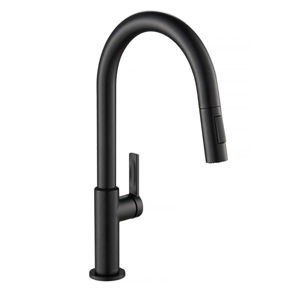 KRAUS Oletto Single-Handle Pull-Down Sprayer Kitchen Faucet in Matte ...