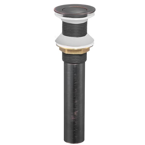 Novatto Single Solid Brass Bathroom Vessel Sink Clicker Pop-up Drain Less Overflow in Oil-Rubbed Bronze