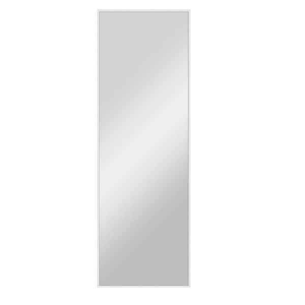 Unbranded Oversized White Metal Hooks Modern Mirror (64 in. H X 21 in. W)