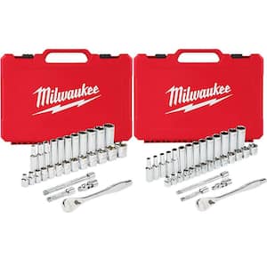SAE & Metric Milwaukee Electric Tools MLW48-22-9004 1/4In RATCHET & Socket Set