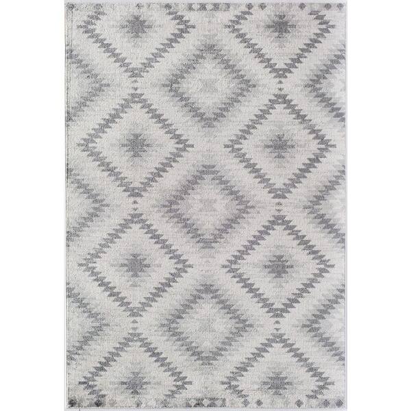 Rugs America Bodrum Kilim Silver 2'x4' Moroccan Area Rug