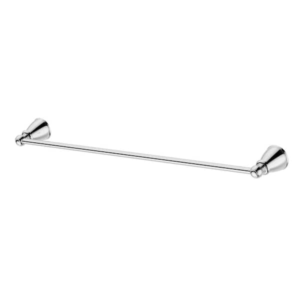 Lisbon 24 inch Bathroom Wall Mounted Towel Bar in Chrome Finish