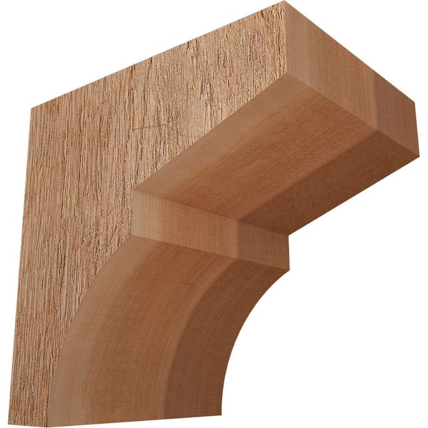 Ekena Millwork 6 in. x 8 in. x 8 in. Western Red Cedar Monterey Rough Sawn Corbel