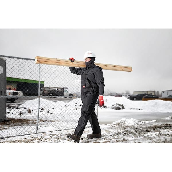 Milwaukee Men's Gridiron 2XL Black Zip-to-Thigh Bib Overall 261B