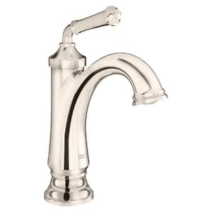 Delancey Single Hole Single-Handle Bathroom Faucet with Pop-Up Drain in Polished Nickel