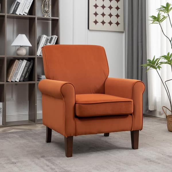 US Pride Furniture Arcane Orange Fabric Armchair