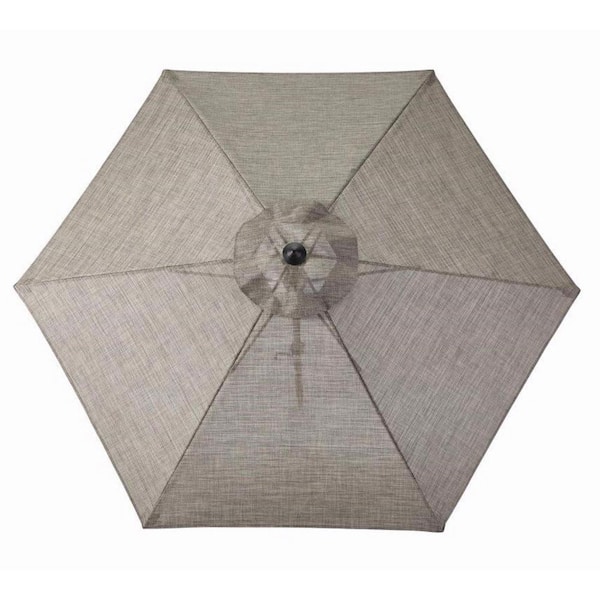 LIVING ACCENTS Ainsley 9 ft. Tiltable Patio Umbrella in Brown