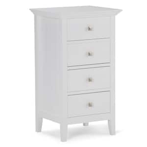 Acadian 32.1 in. H x 18.1 in. W Four Drawer Floor Storage Bath Cabinet in Pure White
