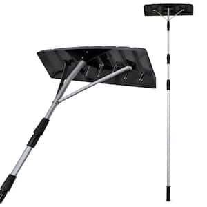 Snow Rake Shovel for Roof Cleaning with 21 ft. Twist-N-Lock Extendable Lightweight Aluminum Handle