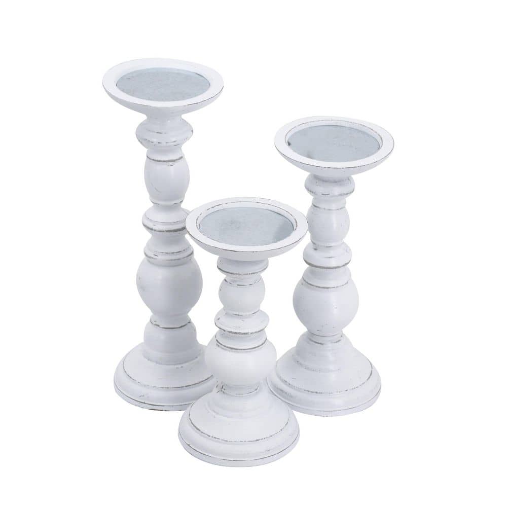 White MDF Pillar Candle Holder 3-Pack price history on PriceWatchPro