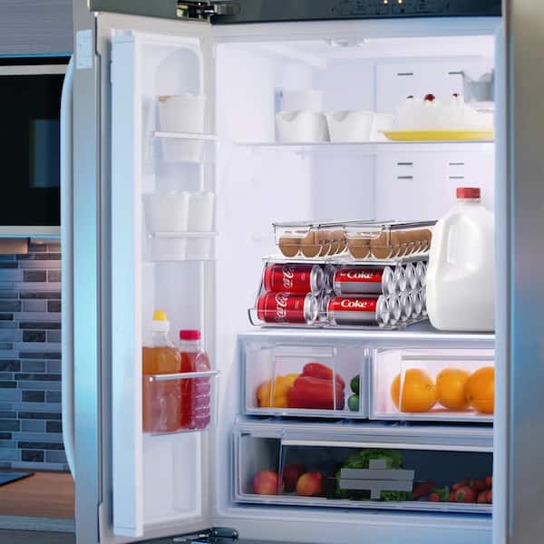 Sorbus Soda Can Organizer for Refrigerator and Egg Holder for