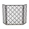 Geometric Steel 3-Panel Fire Screen 47M3504 - The Home Depot