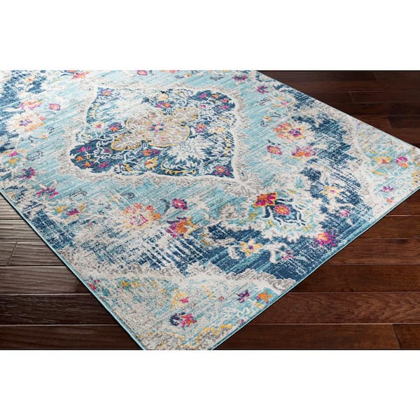 Marisol Blue 7 ft. 10 in. x 10 ft. Medallion Area Rug