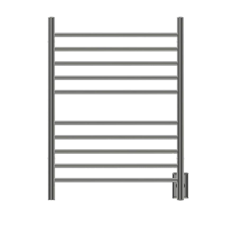 Radiant Straight 10-Bar Hardwired Towel Warmer in Polished Stainless